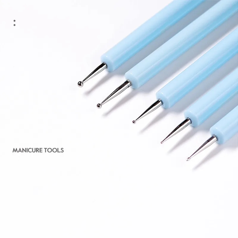 5pcs/Set Nail Art Dual End Acrylic UV Gel Silicone Carving Emboss Build Brush Rhinestone Picking Dotting Pen Manicure Tool 
5pcs/Set Nail Art Dual End Acrylic UV Gel Silicone Carving Emboss Build Brush Rhinestone Picking Dotting Pen Manicure Tool