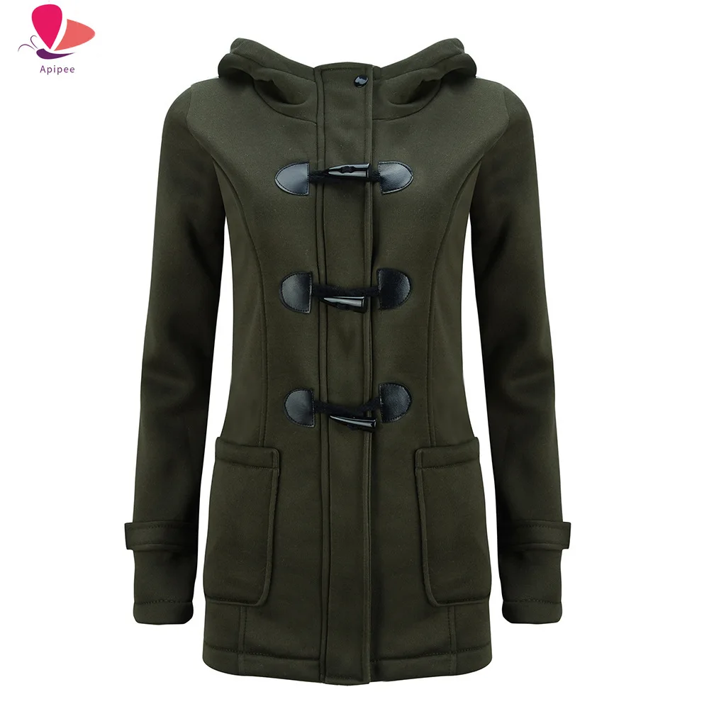 APIPEE Womens Winter Fashion Outdoor Warm Wool Blended Classic Pea Coat Jacket Women Horn Button With Zipper Clothes Hooded
APIPEE Womens Winter Fashion Outdoor Warm Wool Blended Classic Pea Coat Jacket Women Horn Button With Zipper Clothes Hooded