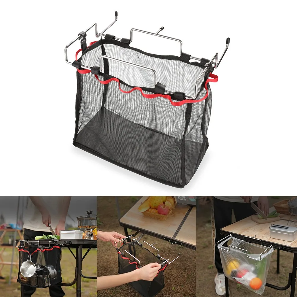 Portable Storage Net Bag Shelf Outdoor Camping Picnic Folding Portable Hanging Mesh Bag 21*17*30cm Stainless Steel PVC Bottom
Portable Storage Net Bag Shelf Outdoor Camping Picnic Folding Portable Hanging Mesh Bag 21*17*30cm Stainless Steel PVC Bottom