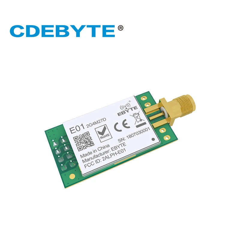 Ebyte E01-2G4M27D nRF24L01P 27dBm nRF24L01 PA LNA Long Range 2.4GHz SPI DIP IoT Module
Ebyte E01-2G4M27D nRF24L01P 27dBm nRF24L01 PA LNA Long Range 2.4GHz SPI DIP IoT Module