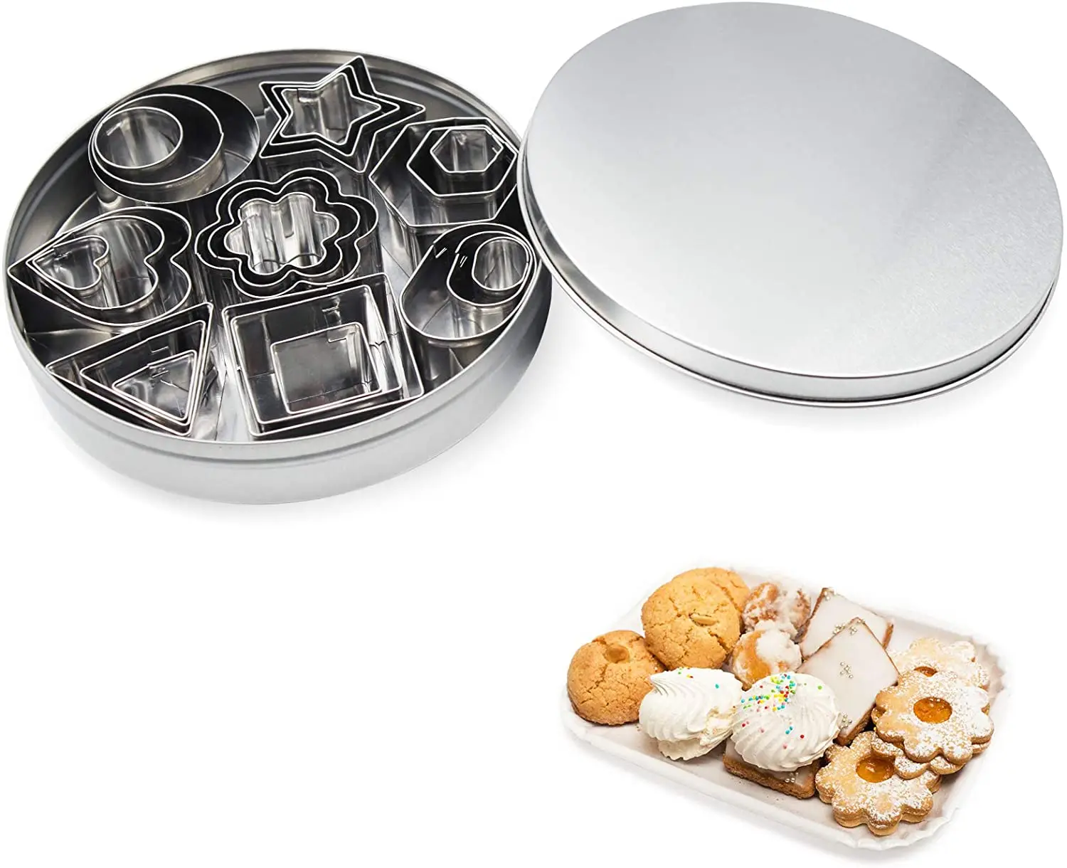 24 Pieces Squid Game Sugar Cake Mould Round Cookie Biscuit Cutter Set Circle Pastry Cutters Stainless Steel Cutter Ring Molds
24 Pieces Squid Game Sugar Cake Mould Round Cookie Biscuit Cutter Set Circle Pastry Cutters Stainless Steel Cutter Ring Molds