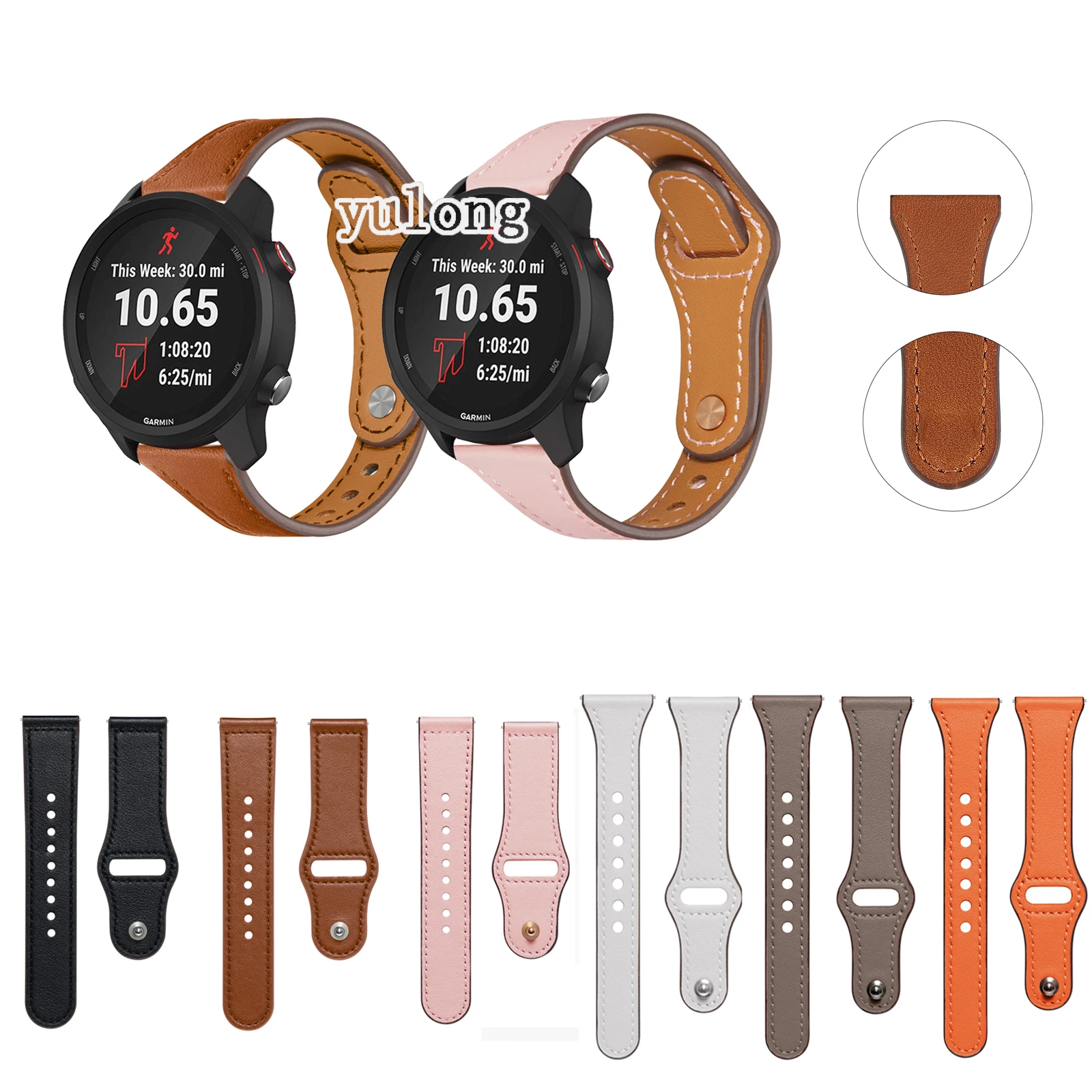 20mm 22mm Leather Watch Band Strap for Garmin Forerunner 245 245M 645 645M Vivoactive 3 trainer music Smart Watch Wrist band
20mm 22mm Leather Watch Band Strap for Garmin Forerunner 245 245M 645 645M Vivoactive 3 trainer music Smart Watch Wrist band