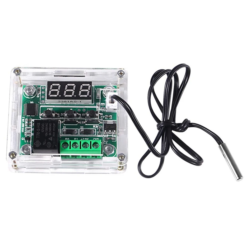 W1209 DC Digital Temperature Controller Module Electronic Temperature Temp Control Module Switch with Acrylic Case
W1209 DC Digital Temperature Controller Module Electronic Temperature Temp Control Module Switch with Acrylic Case