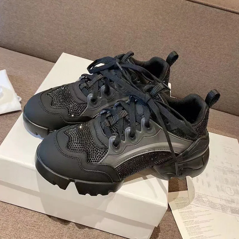 2022 New Casual Shoes Genuine Leather Rhinestone Women's Sneakers Spring And Autumn Fashion All-Match Running Lace-Up Flat Shoes
2022 New Casual Shoes Genuine Leather Rhinestone Women's Sneakers Spring And Autumn Fashion All-Match Running Lace-Up Flat Shoes