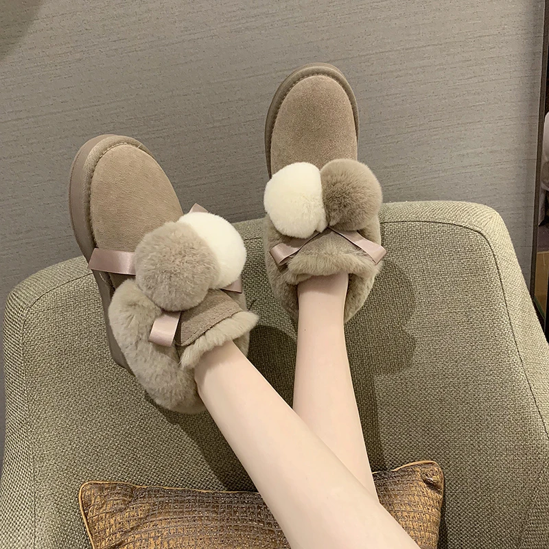 2021 New Winter Women's boots Women Snow Boots Ribbon Bow Plush Thicken Warm Cotton Boots Thick Bottom Non-slip Cotton Shoes
2021 New Winter Women's boots Women Snow Boots Ribbon Bow Plush Thicken Warm Cotton Boots Thick Bottom Non-slip Cotton Shoes