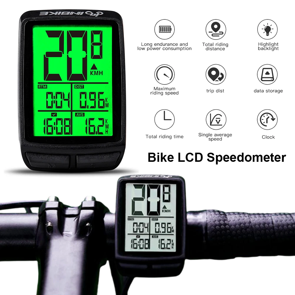Bike LCD Computer With Backlight Waterproof Digital Bike Odometer Speedometer Code Table Cycling Speed Counter
Bike LCD Computer With Backlight Waterproof Digital Bike Odometer Speedometer Code Table Cycling Speed Counter