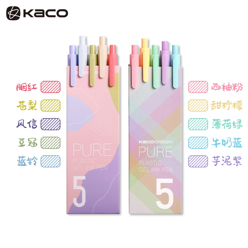 Kaco Color Gel Pens Plastic Gel-Ink Pen Colorful/Black Ink Pen 0.5mm Writing Durable For Office School Pen Sets
Kaco Color Gel Pens Plastic Gel-Ink Pen Colorful/Black Ink Pen 0.5mm Writing Durable For Office School Pen Sets