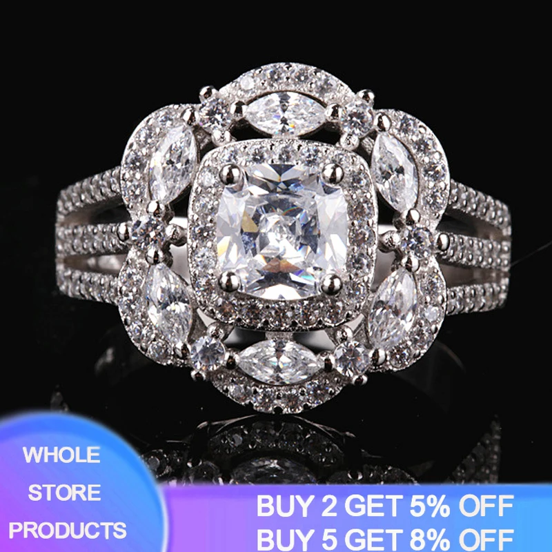 New Arrival Vintage 925 Silver Crystal Wedding Rings For Woman Luxury White Zircon Engagement Ring Silver 925 Jewelry Gift R202
New Arrival Vintage 925 Silver Crystal Wedding Rings For Woman Luxury White Zircon Engagement Ring Silver 925 Jewelry Gift R202