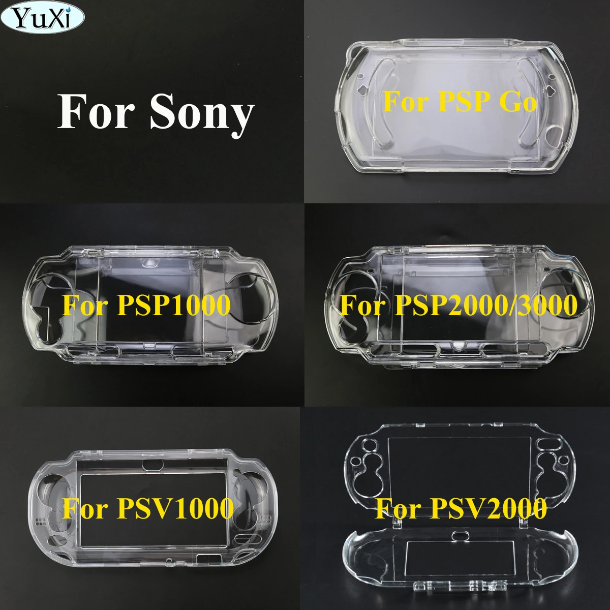 

Crystal Transparent Hard Protective Case Cover Shell for Sony Ps Vita Psv PSP go 1000 2000 3000 Full Body Protector Skin Case