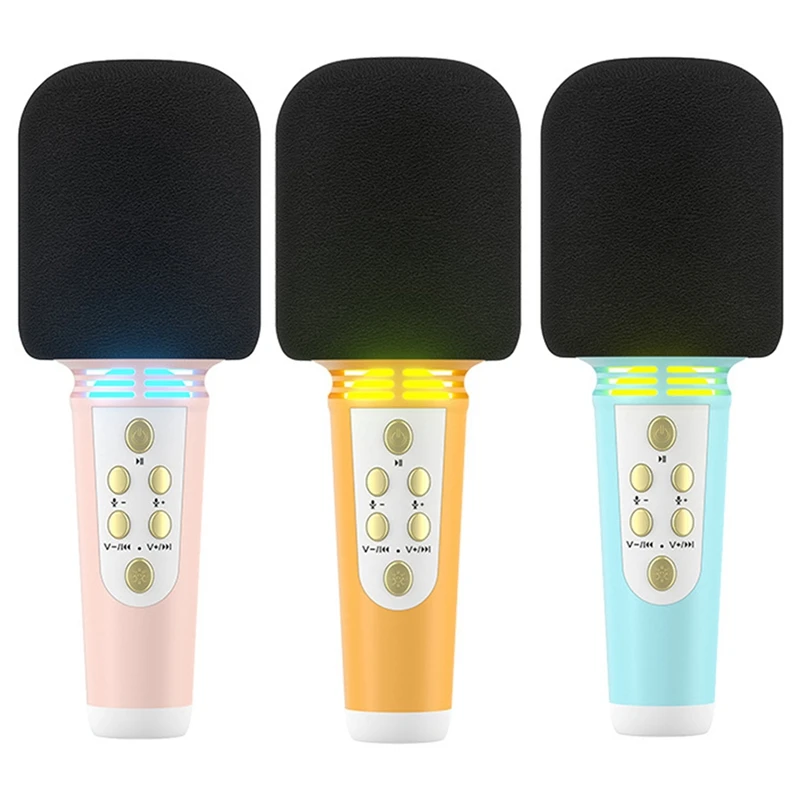 Wireless Bluetooth Microphone Karaoke Handheld Condenser Microphone Portable Colorful Lights Speaker Mic for Kids
Wireless Bluetooth Microphone Karaoke Handheld Condenser Microphone Portable Colorful Lights Speaker Mic for Kids