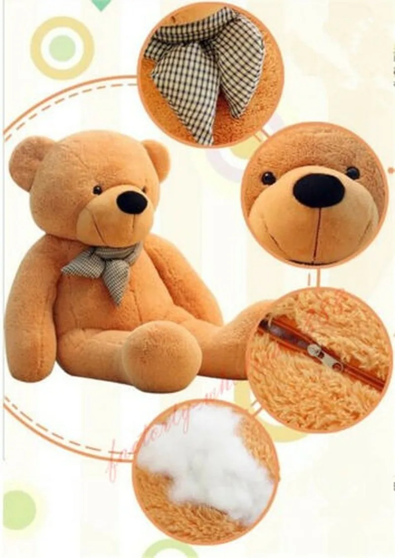 63'' Giant Huge Big Brown Teddy Bear Plush Soft Animals Toys Doll Gift 160Cm Stuffed Animals Plush Doll
63'' Giant Huge Big Brown Teddy Bear Plush Soft Animals Toys Doll Gift 160Cm Stuffed Animals Plush Doll