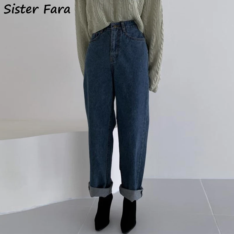 Sister Fara Women's High Waist Single Button Denim Jeans Female Casual Wide Leg Jeans Ladies Casual Ankle-Length Pants Trousers
Sister Fara Women's High Waist Single Button Denim Jeans Female Casual Wide Leg Jeans Ladies Casual Ankle-Length Pants Trousers
