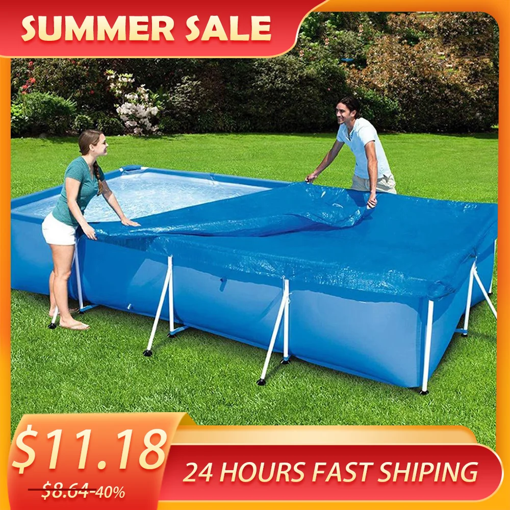 Pool Cover Swimming Rectangular Pool Cover Waterproof Dust Swimming Pool Cloth With Rope UV Resistant Mat Home Pool Accessor
Pool Cover Swimming Rectangular Pool Cover Waterproof Dust Swimming Pool Cloth With Rope UV Resistant Mat Home Pool Accessor