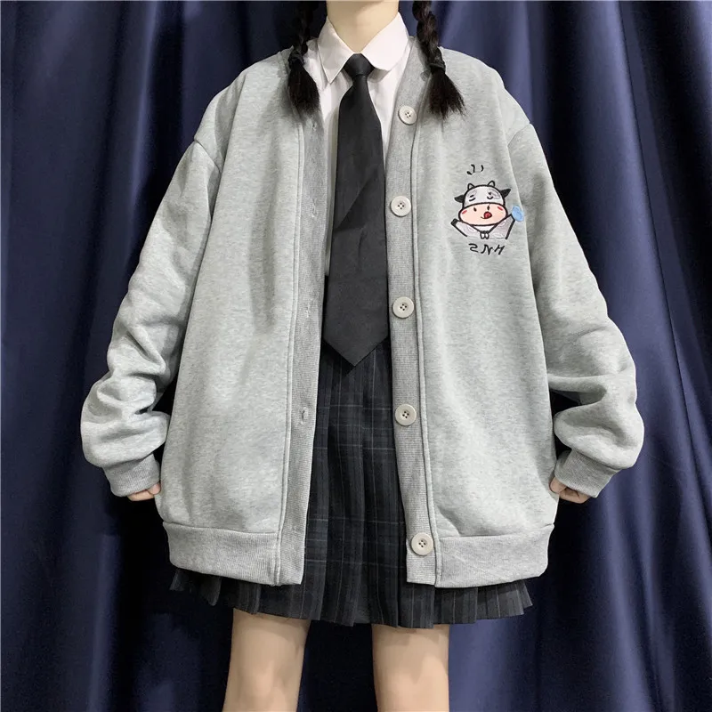 Cardigan Sweatshirt Fashion Autumn Designer Loose Zip Up Sweatshirt Harajuku Hoodie Polerones Mujer Kpop Clothes Plus Velvet
Cardigan Sweatshirt Fashion Autumn Designer Loose Zip Up Sweatshirt Harajuku Hoodie Polerones Mujer Kpop Clothes Plus Velvet