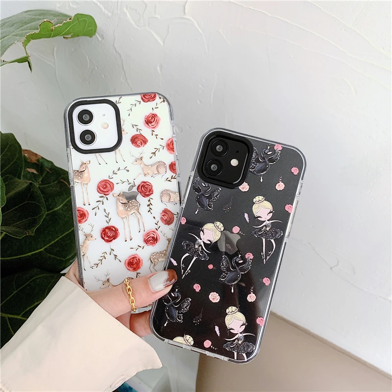 Ballet Girl Rose Deer Phone Cases For iPhone 12 Mini 11 Pro XS MAX X XR 7 8 Plus SE 2020 Double Color Frame Soft TPU Cover 12Pro
Ballet Girl Rose Deer Phone Cases For iPhone 12 Mini 11 Pro XS MAX X XR 7 8 Plus SE 2020 Double Color Frame Soft TPU Cover 12Pro