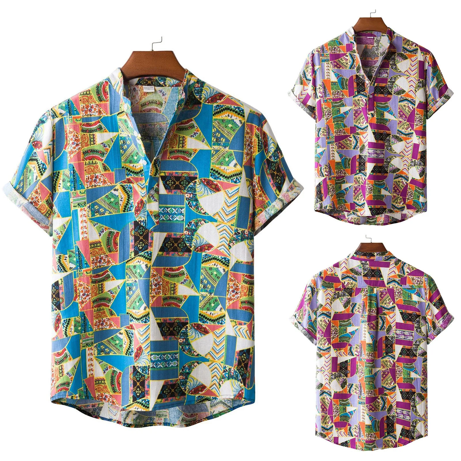 Mens Vintage Ethnic Style Printing Loose Short Sleeve Stand Collar Casual Shirt Daily Wearing Men Clothing Office Big Blouse
Mens Vintage Ethnic Style Printing Loose Short Sleeve Stand Collar Casual Shirt Daily Wearing Men Clothing Office Big Blouse