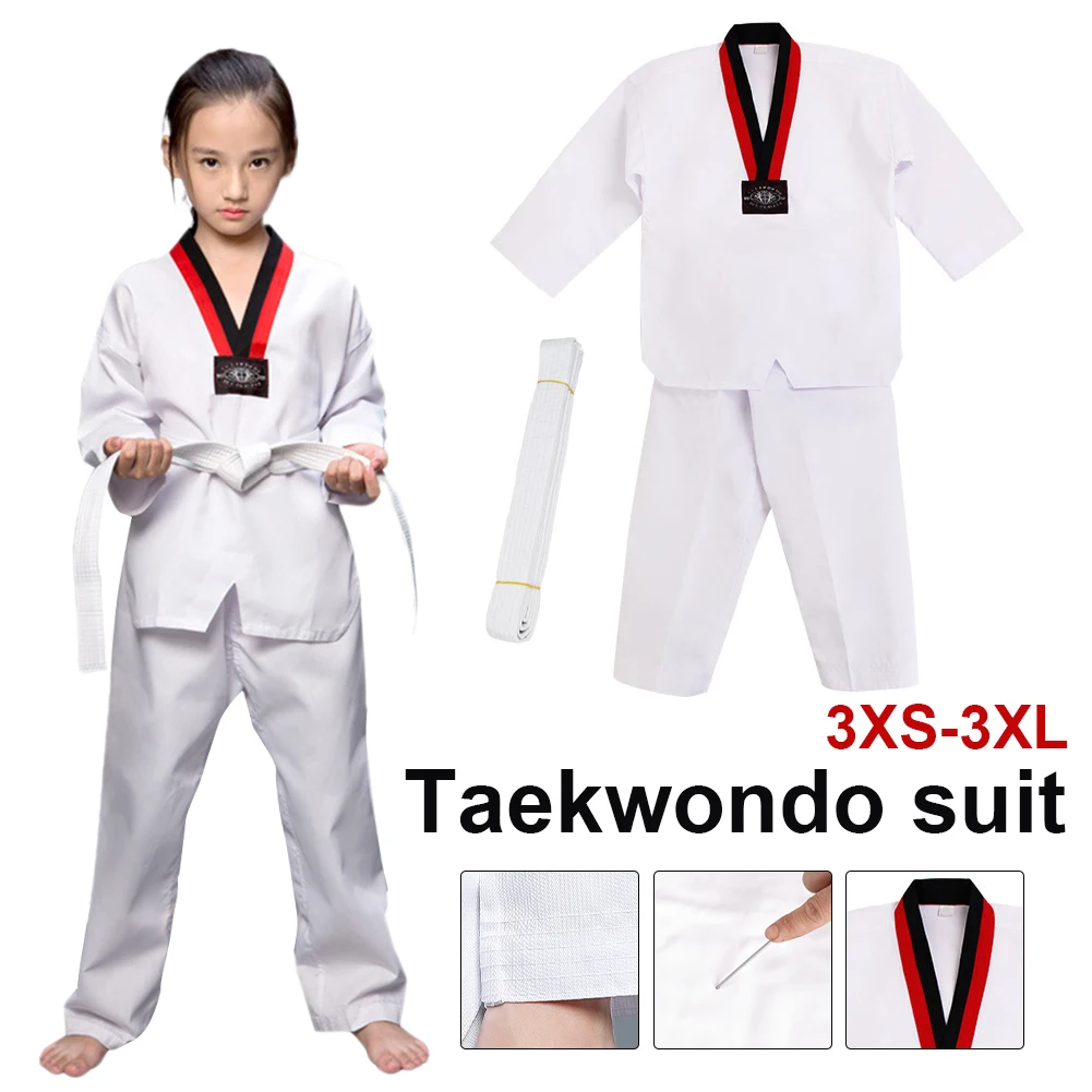 2021 New Taekwondo Uniforms Long Sleeves Martial Arts Karate Jujitsu Gym Training Uniforms With Belt For Children Adults Unisex
2021 New Taekwondo Uniforms Long Sleeves Martial Arts Karate Jujitsu Gym Training Uniforms With Belt For Children Adults Unisex