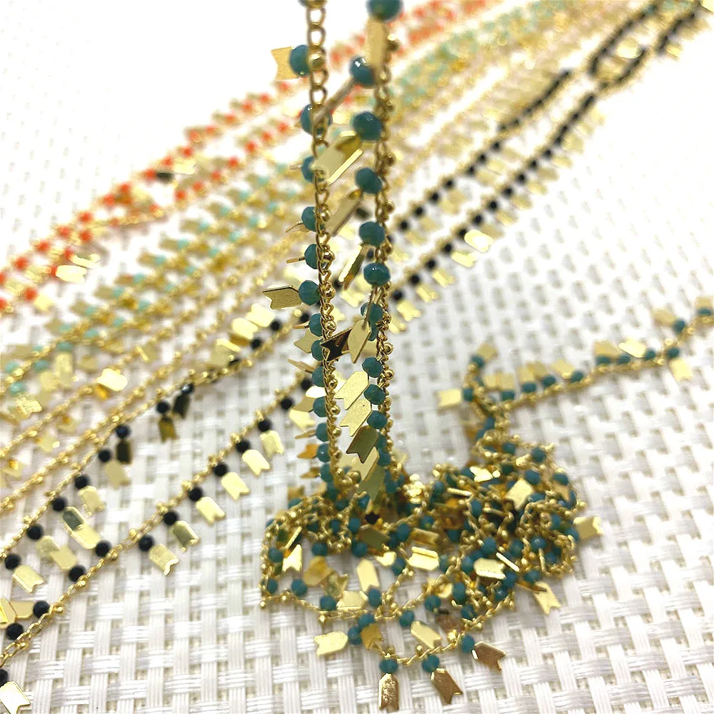 Natural Crystal Handmade Chain Jewelry Making DIY Necklace Bracelet Multi-color Optional Copper Arrow-shaped Handmade Chain 1m
Natural Crystal Handmade Chain Jewelry Making DIY Necklace Bracelet Multi-color Optional Copper Arrow-shaped Handmade Chain 1m