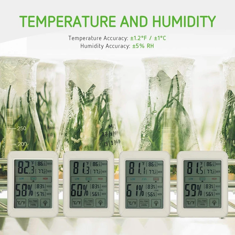 2 Pack Digital Indoor Thermometer and Hygrometer with Humidity Guage, Accurate Temperature Humidity Monitor Meter 
2 Pack Digital Indoor Thermometer and Hygrometer with Humidity Guage, Accurate Temperature Humidity Monitor Meter