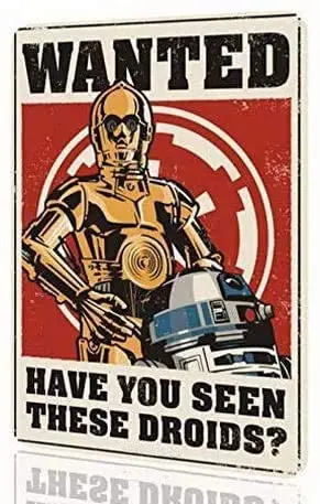 Настенный знак, видели ли вы там, Постер Droids, настенный художественный Декор для дома, 12X8 дюймов, металлический жестяной знак
Настенный знак, видели ли вы там, Постер Droids, настенный художественный Декор для дома, 12X8 дюймов, металлический жестяной знак
