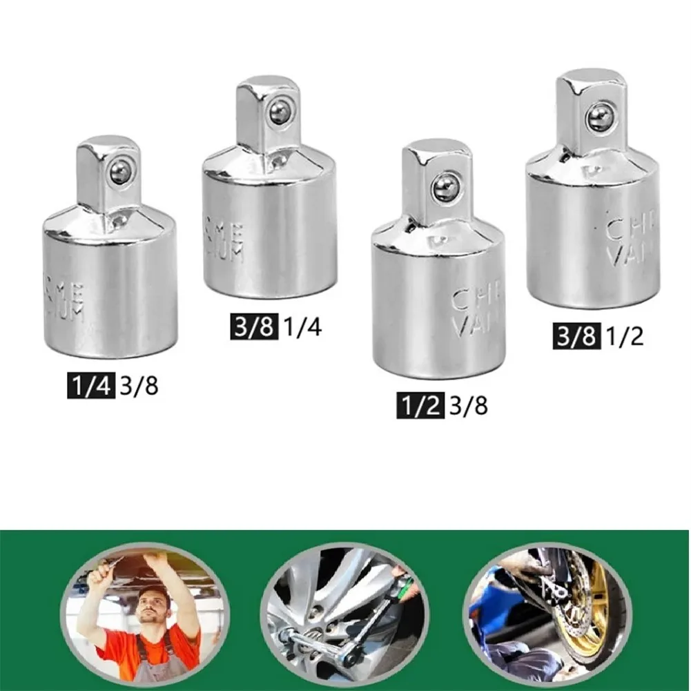 4PCS 1/4" 3/8" 1/2" Drive Socket Adapter Converter Reducer Air Impact Socket Repair Hand Tools Wrench Adapter For Car Bicycle
4PCS 1/4" 3/8" 1/2" Drive Socket Adapter Converter Reducer Air Impact Socket Repair Hand Tools Wrench Adapter For Car Bicycle