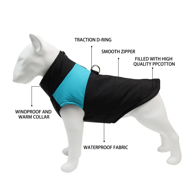 Clothes For Large Dogs Waterproof Vest Jacket Autumn Winter Warm Pet Padded Vest Zipper Jacket Coat Chihuahua Labrador S-5XL
Clothes For Large Dogs Waterproof Vest Jacket Autumn Winter Warm Pet Padded Vest Zipper Jacket Coat Chihuahua Labrador S-5XL
