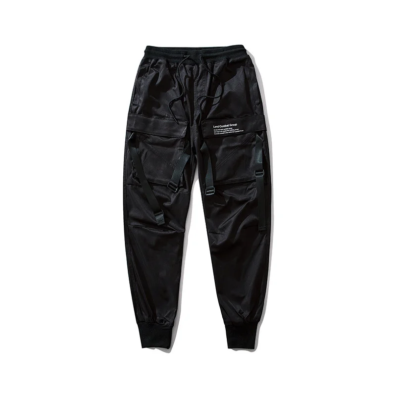 

Joggers Mens Tactics Function Pants Streetwear Cargo Harem Pants Men Harajuku Sweatpants Trousers Ribbon DG495