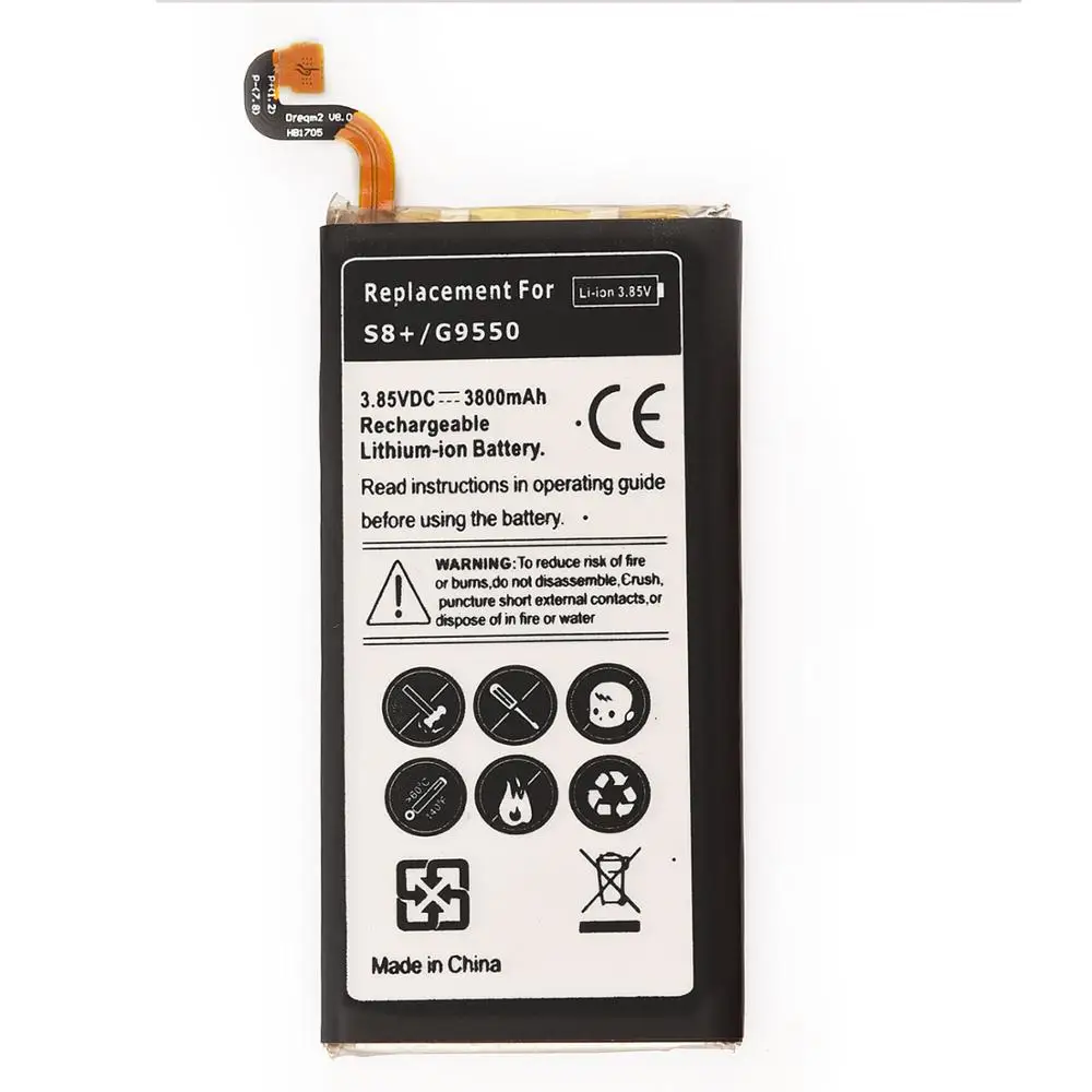 Новый аккумулятор 3800 мАч для Samsung Galaxy S8 Plus G9550 G955F G955A G955T G955S G955P запасная