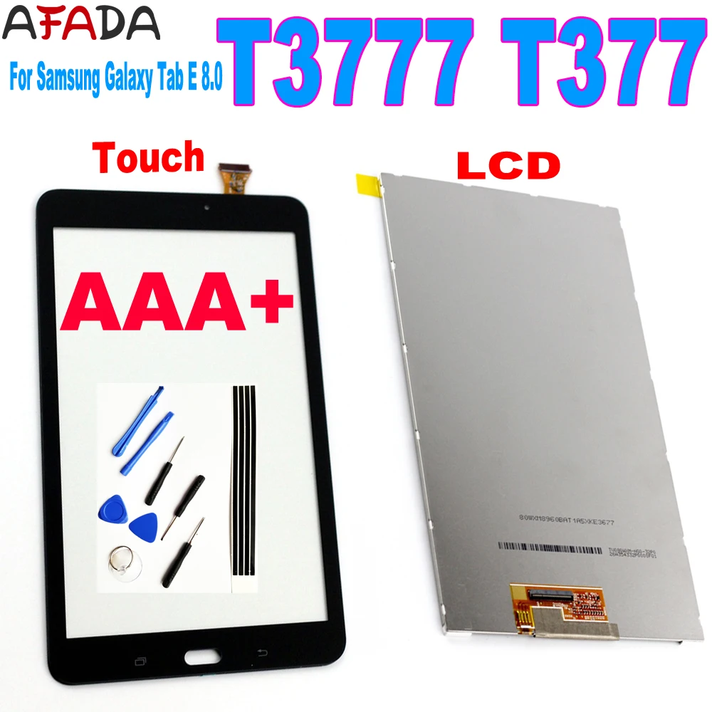Сенсорный экран AA + для Samsung Galaxy Tab E 9. 0 T3777 T377, сенсорный экран, дигитайзер, стеклянная панель + ЖК-дисплей, панель экрана, монитор, ремонт
Сенсорный экран AA + для Samsung Galaxy Tab E 9. 0 T3777 T377, сенсорный экран, дигитайзер, стеклянная панель + ЖК-дисплей, панель экрана, монитор, ремонт