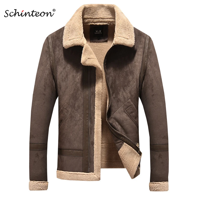 Schinteon New Men Suede Leather Jacket Winter Warm Outwear Faux Lamb Wool Fur Coat Drop Shipping M-5XL
Schinteon New Men Suede Leather Jacket Winter Warm Outwear Faux Lamb Wool Fur Coat Drop Shipping M-5XL