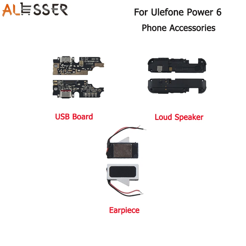 Зарядная плата Alesser для Ulefone Power 6 USB громкий динамик в сборе запасные части