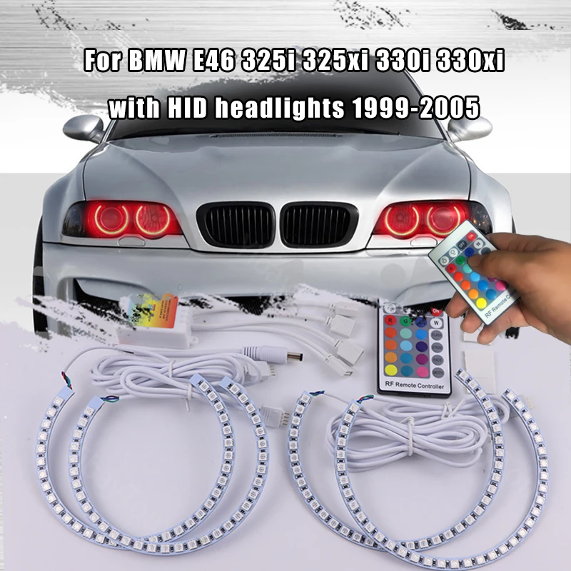 Angel Eyes Tuning for BMW E46 325i 325xi 330i 330xi with HID Headlights 1999-05 RGB LED Halo DRL Car Lights Accessories Retrofit
Angel Eyes Tuning for BMW E46 325i 325xi 330i 330xi with HID Headlights 1999-05 RGB LED Halo DRL Car Lights Accessories Retrofit