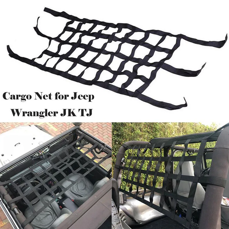 Для Jeep Wrangler JK TJ 1997 2018 грузовая сеть заднее окно дополнительное место для хранения