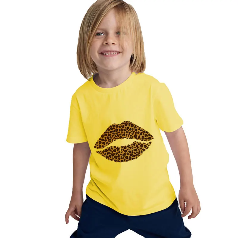 Summer Cartoon Cute Pattern Printing Color Lips T-shirt Fashion Girl Clothes White Short Sleeve Boy Sets Crew Neck Short Sleeve
Summer Cartoon Cute Pattern Printing Color Lips T-shirt Fashion Girl Clothes White Short Sleeve Boy Sets Crew Neck Short Sleeve