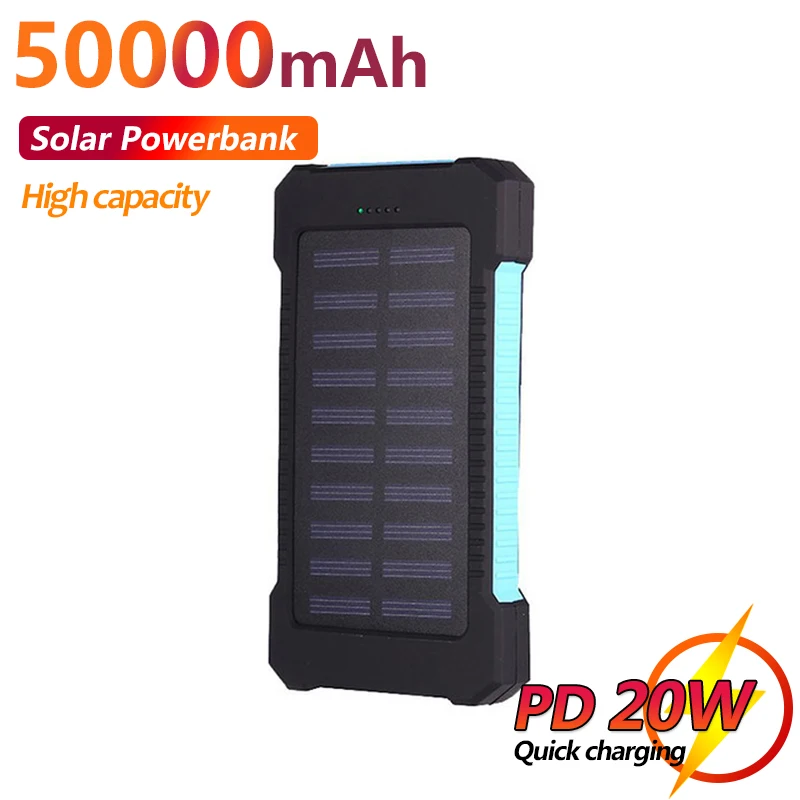 50000mAh Large Capacity Solar Power Bank External Battery with Flashlight Dual USB Portable Outdoor Emergency Mobile Power Bank
50000mAh Large Capacity Solar Power Bank External Battery with Flashlight Dual USB Portable Outdoor Emergency Mobile Power Bank