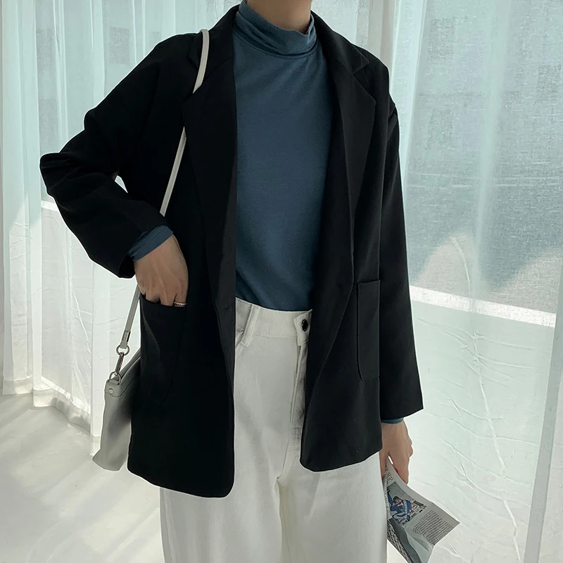 2022 Korean Style Black Women Blazers and Jackets Casual Blazer Mujer Oversized Blazer Feminino
2022 Korean Style Black Women Blazers and Jackets Casual Blazer Mujer Oversized Blazer Feminino