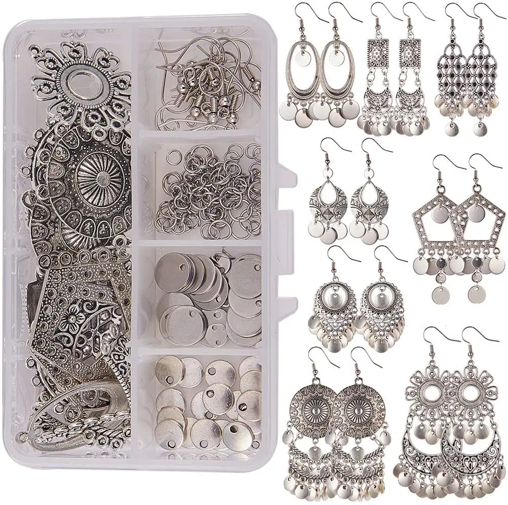 1 Box DIY 8 Pairs Traditional Ethnic Coin Chandelier Earrings Gypsy Lightweight Filigree Charms Connector Dangle Hoops Earrings
1 Box DIY 8 Pairs Traditional Ethnic Coin Chandelier Earrings Gypsy Lightweight Filigree Charms Connector Dangle Hoops Earrings