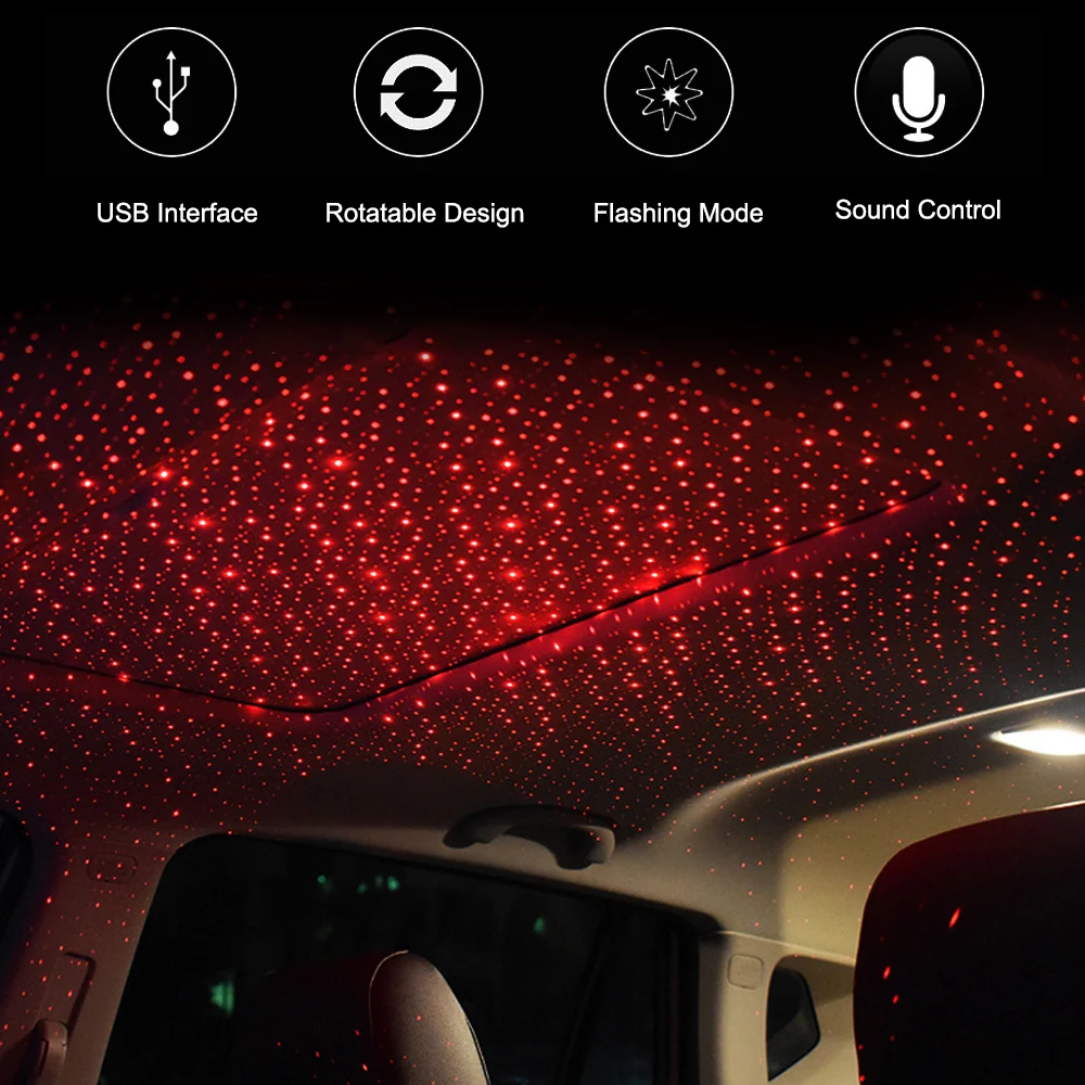 Car Roof Star Light Interior LED Starry Laser A-tmosphere Ambient Projector USB Auto Decoration Night Home Decor G-alaxy Lights
Car Roof Star Light Interior LED Starry Laser A-tmosphere Ambient Projector USB Auto Decoration Night Home Decor G-alaxy Lights