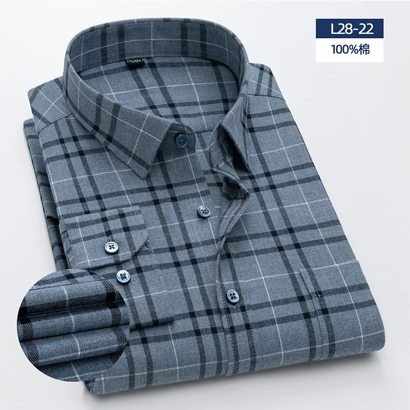 cotton plaid shirt middle-aged men long sleeve blouse autumn fashion leisure wash and wear wool shirt autumn new fund
cotton plaid shirt middle-aged men long sleeve blouse autumn fashion leisure wash and wear wool shirt autumn new fund