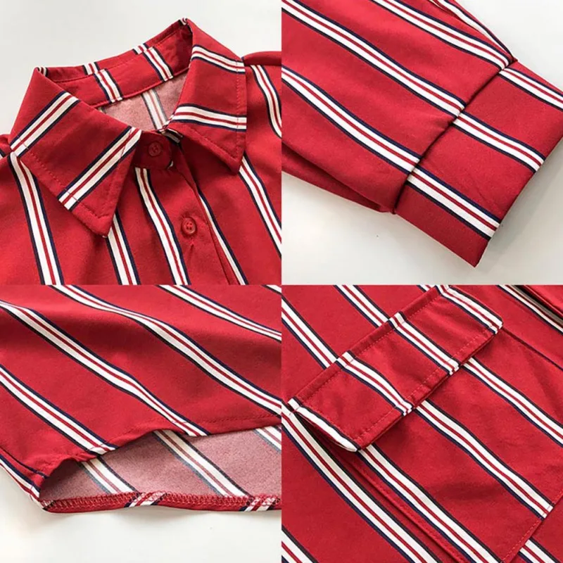 Women Striped Long Sleeve Blouse Shirt Autumn Loose Pockets Shirts Casual Ladies Office Blouses Tops
Women Striped Long Sleeve Blouse Shirt Autumn Loose Pockets Shirts Casual Ladies Office Blouses Tops