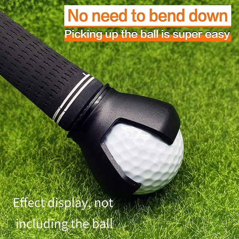 

3-Prong Golf Ball Retriever Grabber Pick Up,Back Saver Claw Put on Putter Grip,Suction Cup Ball Grabber,Sucker