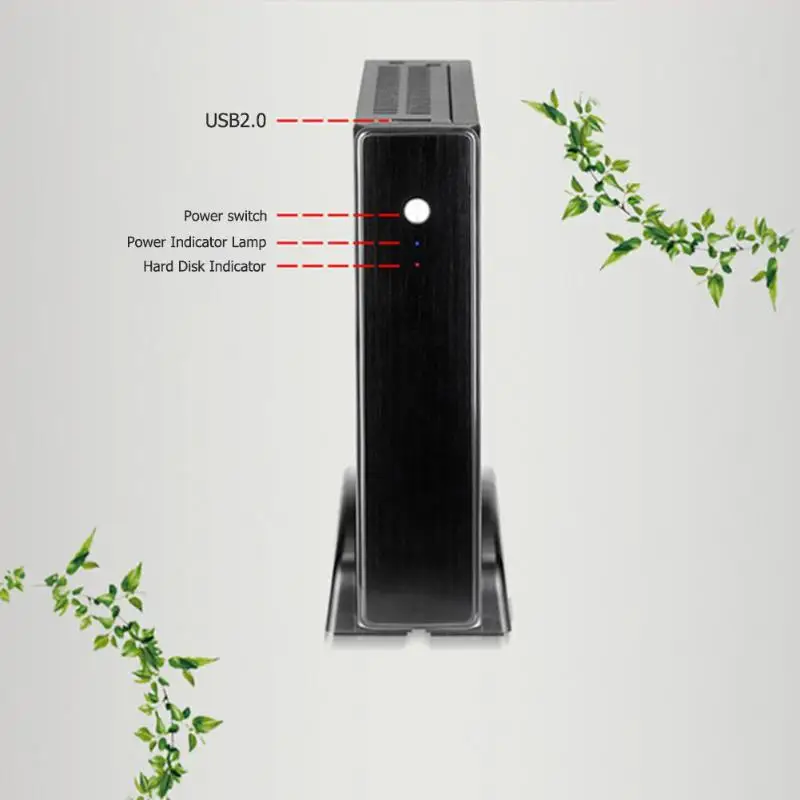 Тонкие Чехлы Mini Itx Usb2.0 2 5 дюйма Hdd Ssd Sgcc компьютерный игровой пк настольный корпус