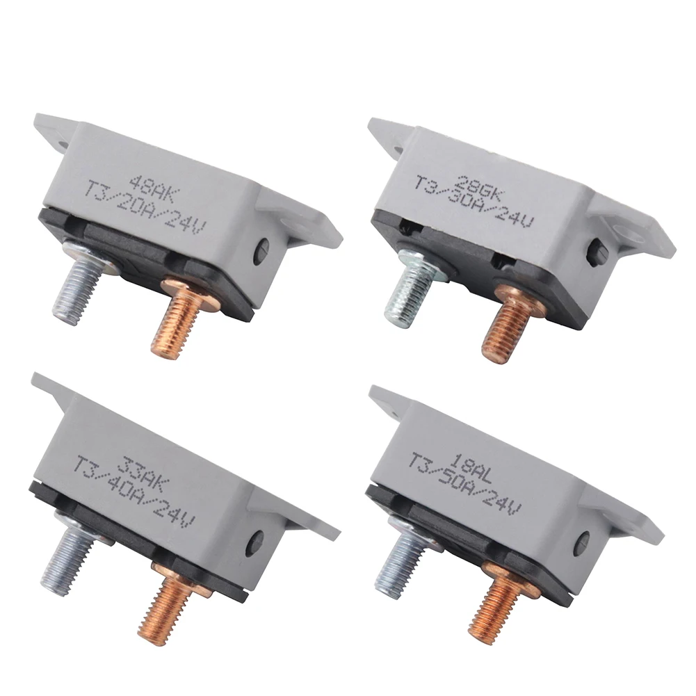 24V Car Reset Circuit Breaker Kits Car Protective Manual Reset Circuit Stud Bolt Breaker+Cover+Screw+Terminals Kits
24V Car Reset Circuit Breaker Kits Car Protective Manual Reset Circuit Stud Bolt Breaker+Cover+Screw+Terminals Kits