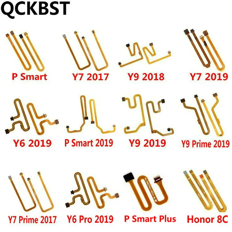 

Fingerprint Sensor Scanner Touch ID Connect home button Flex Cable For Huawei Y6 Y7 Prime Pro 2017 Y9 2018 P Smart Plus 2019 8C