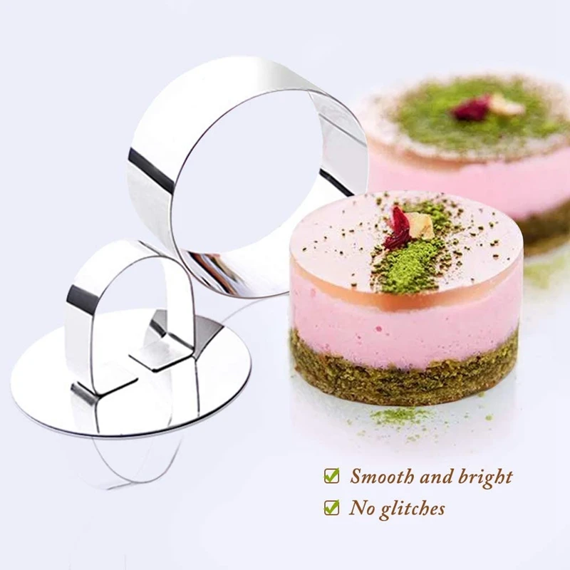 Stainless Steel Cake Rings, Mousse Cake Molds and Pastry Baking Ring,Food Ring Mould Dessert Rings Set for Baking
Stainless Steel Cake Rings, Mousse Cake Molds and Pastry Baking Ring,Food Ring Mould Dessert Rings Set for Baking