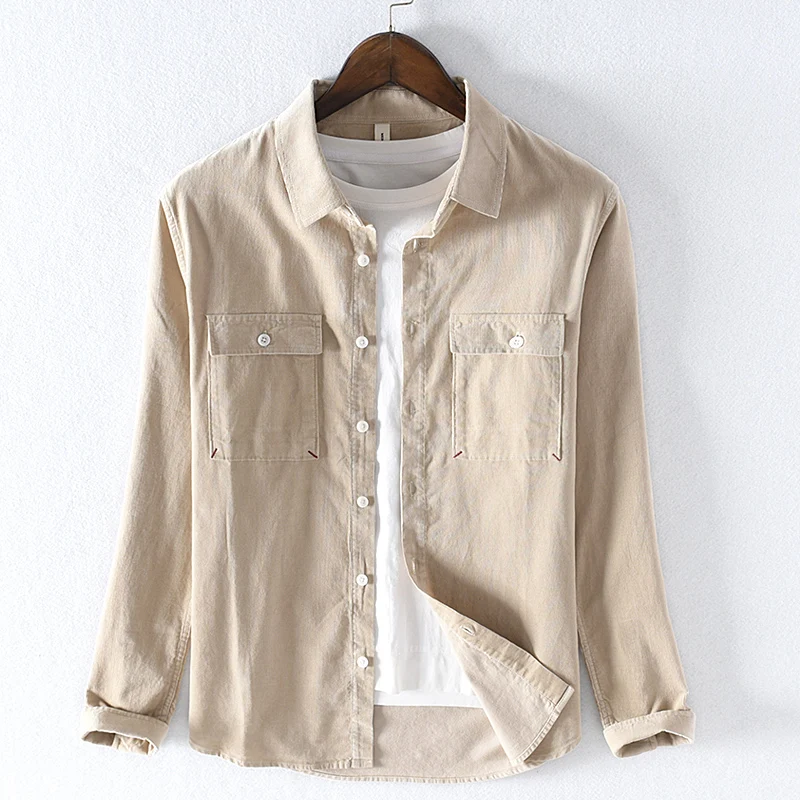 Winter and autumn corduroy cotton shirt men brand long sleeve shirts for men fashion casual shirt mens solid khaki shirts male
Winter and autumn corduroy cotton shirt men brand long sleeve shirts for men fashion casual shirt mens solid khaki shirts male