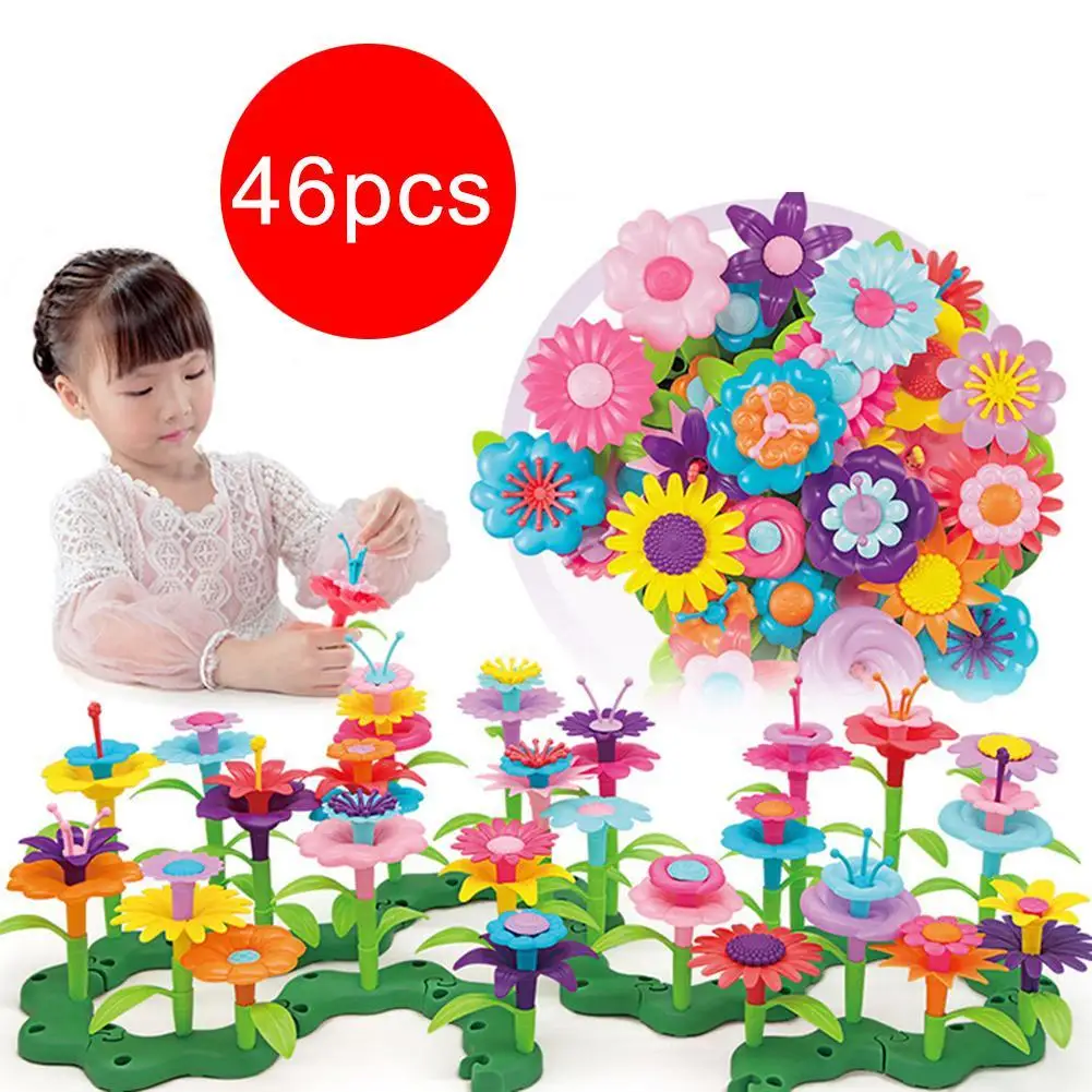 46 Pcs/Set DIY Bouquet Flower Arrangement Playset Building Blocks Educational Toy Kid Girl Parent-child Interactive Toys Gifts
46 Pcs/Set DIY Bouquet Flower Arrangement Playset Building Blocks Educational Toy Kid Girl Parent-child Interactive Toys Gifts