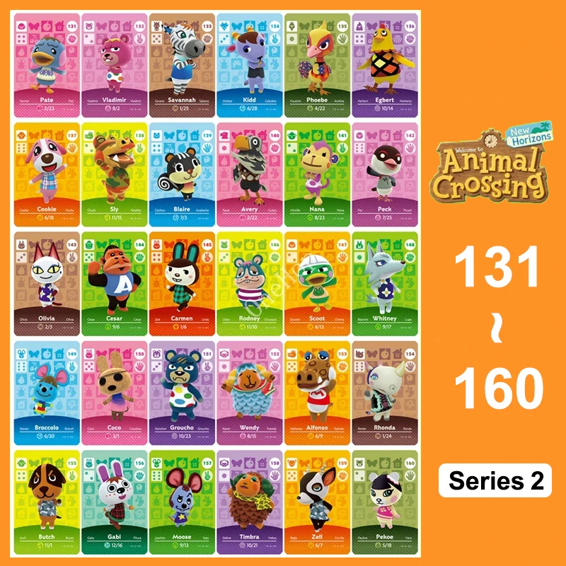 Animal Croxxing 131-160 Series 2 Animal Hot Villager NFC Ntag215 Chip Card Tag For NS Accessories New Horizons Village NFC Game
Animal Croxxing 131-160 Series 2 Animal Hot Villager NFC Ntag215 Chip Card Tag For NS Accessories New Horizons Village NFC Game