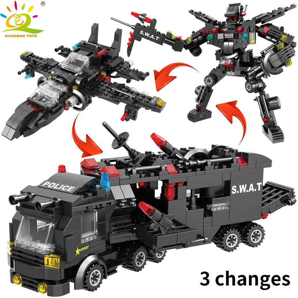 UKBOO 418PCS 8in City WAT Aircraft Truck Robot Building Blocks Set Police Weapon Military Vehicle Bricks Toys for Children
UKBOO 418PCS 8in City WAT Aircraft Truck Robot Building Blocks Set Police Weapon Military Vehicle Bricks Toys for Children