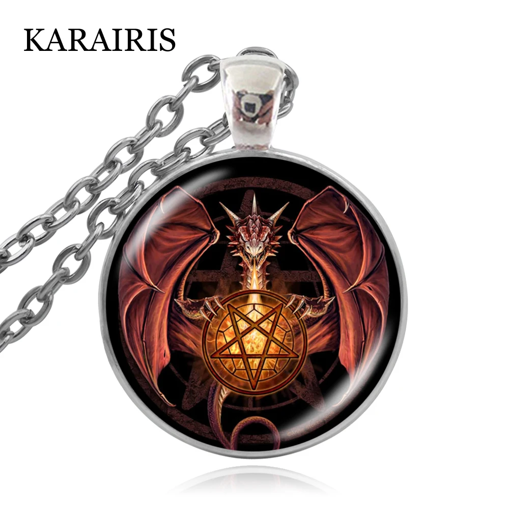 KARAIRIS New Arrived Pentagram Dragon Necklace Steampunk Round Long Chain Pendant Jewelry Necklace For Women Men Girls Boys
KARAIRIS New Arrived Pentagram Dragon Necklace Steampunk Round Long Chain Pendant Jewelry Necklace For Women Men Girls Boys